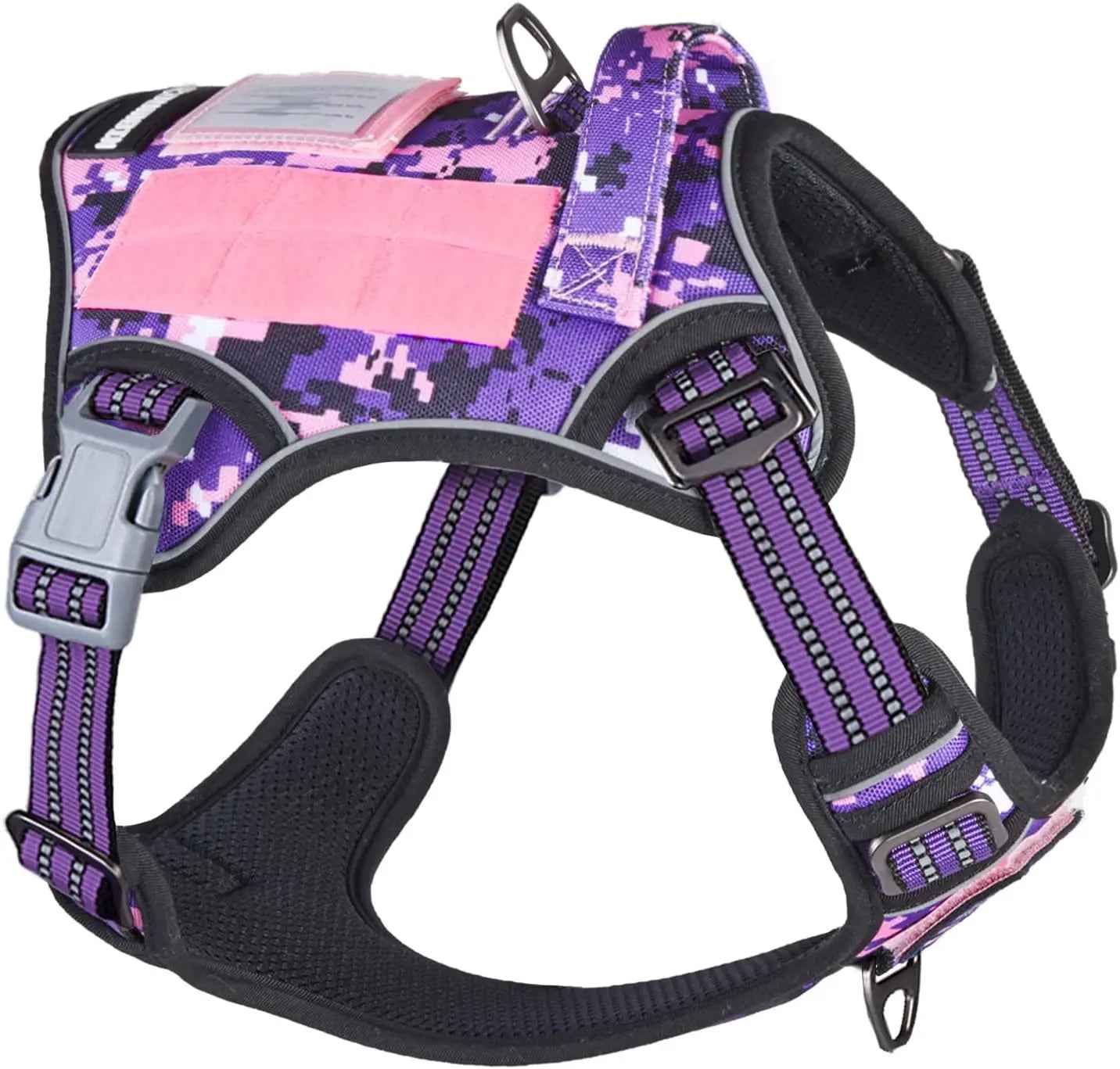 Tactical No-Pull Dog Harness with Handle – Reflective Training Vest
