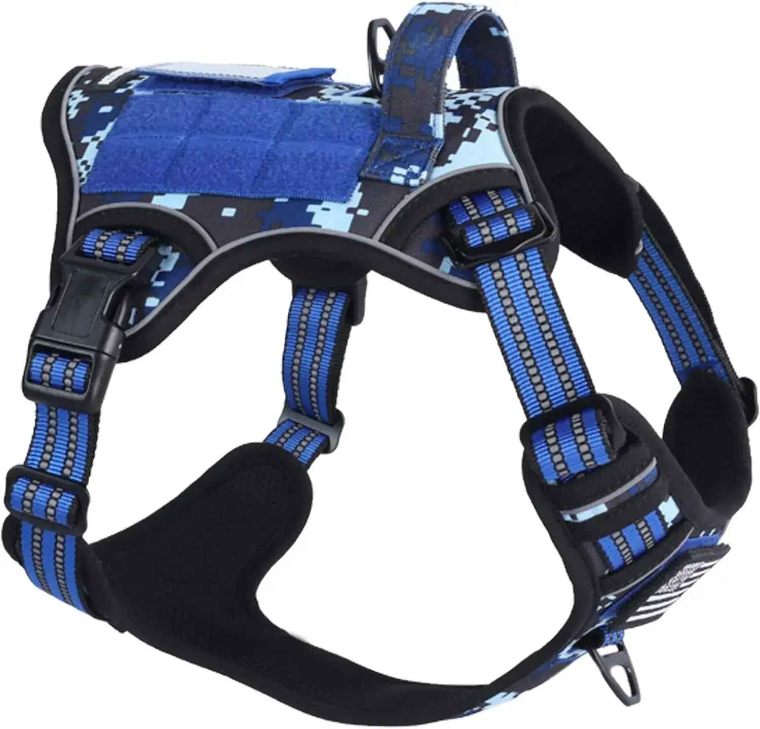 Tactical No-Pull Dog Harness with Handle – Reflective Training Vest