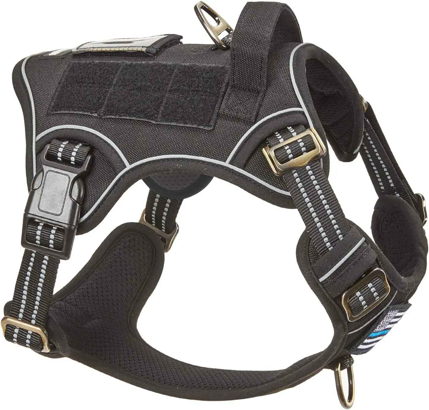 Tactical No-Pull Dog Harness with Handle – Reflective Training Vest