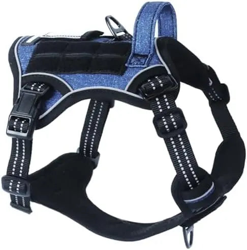 Tactical No-Pull Dog Harness – Reflective Training Vest with Handle