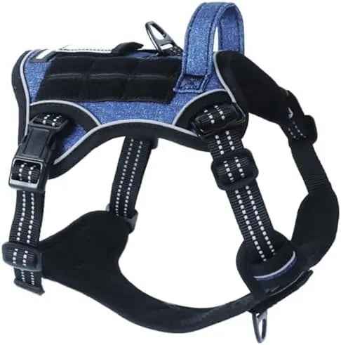Tactical No-Pull Dog Harness with Handle – Reflective Training Vest