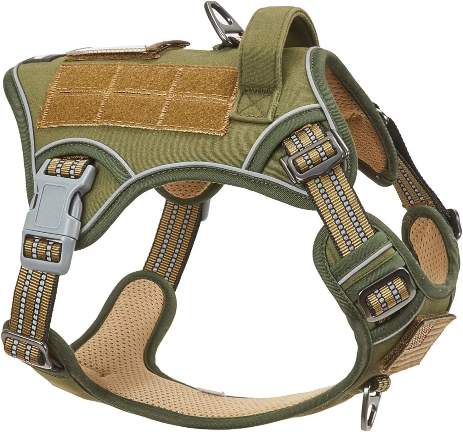 Tactical No-Pull Dog Harness – Reflective Training Vest with Handle