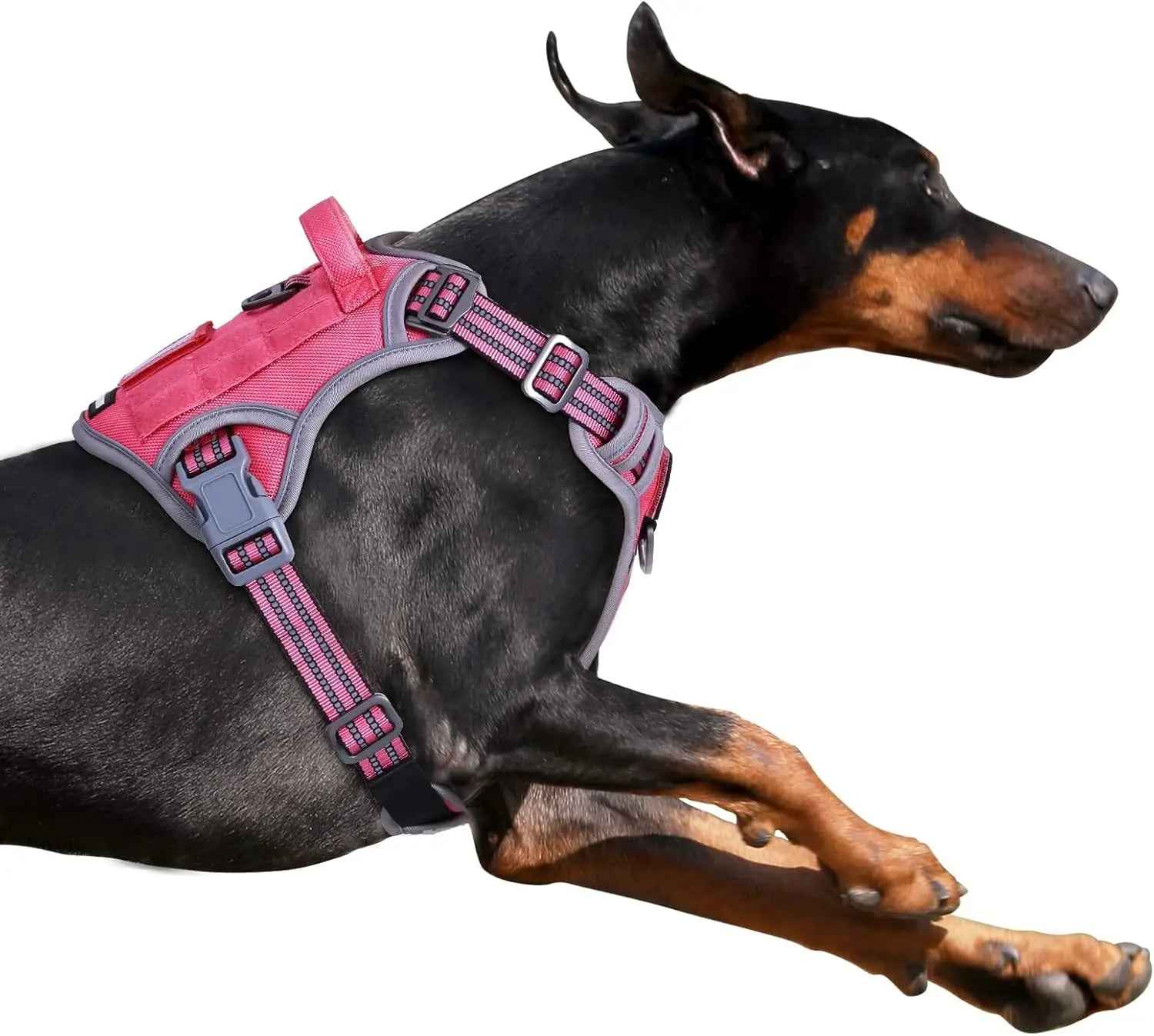 Tactical No-Pull Dog Harness with Handle – Reflective Training Vest