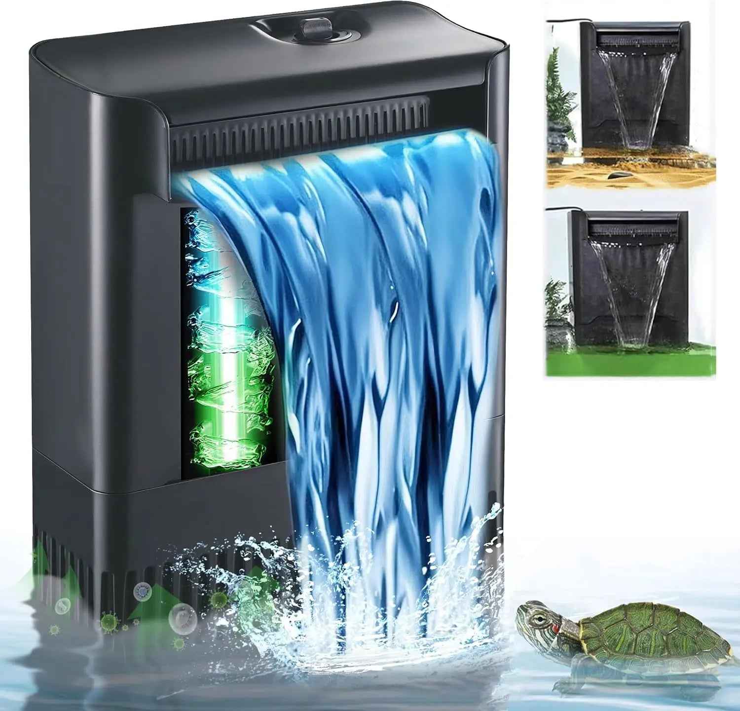 UV Aquarium Internal Filter 20-150 Gal 4-Stage Adjustable