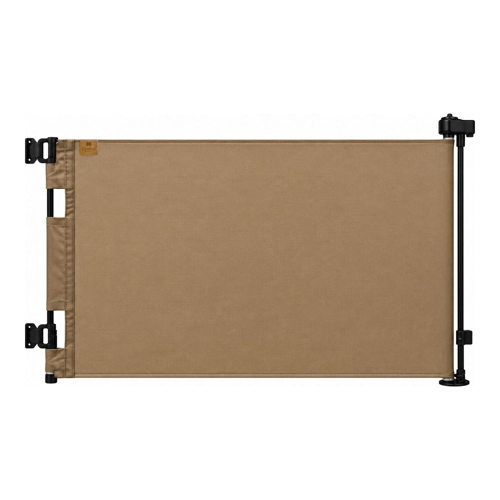 Oil Waxed Canvas Pet Safety Gate – Durable, Waterproof, Vintage-Inspired
