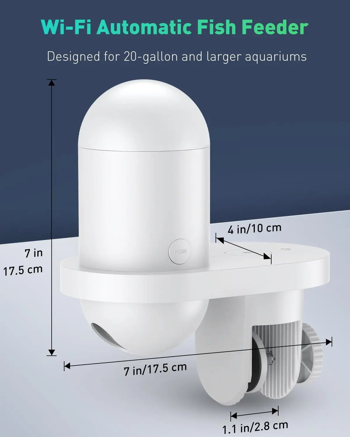 WiFi Automatic Fish Feeder with Camera – App Control, Moisture-Proof, 230ml