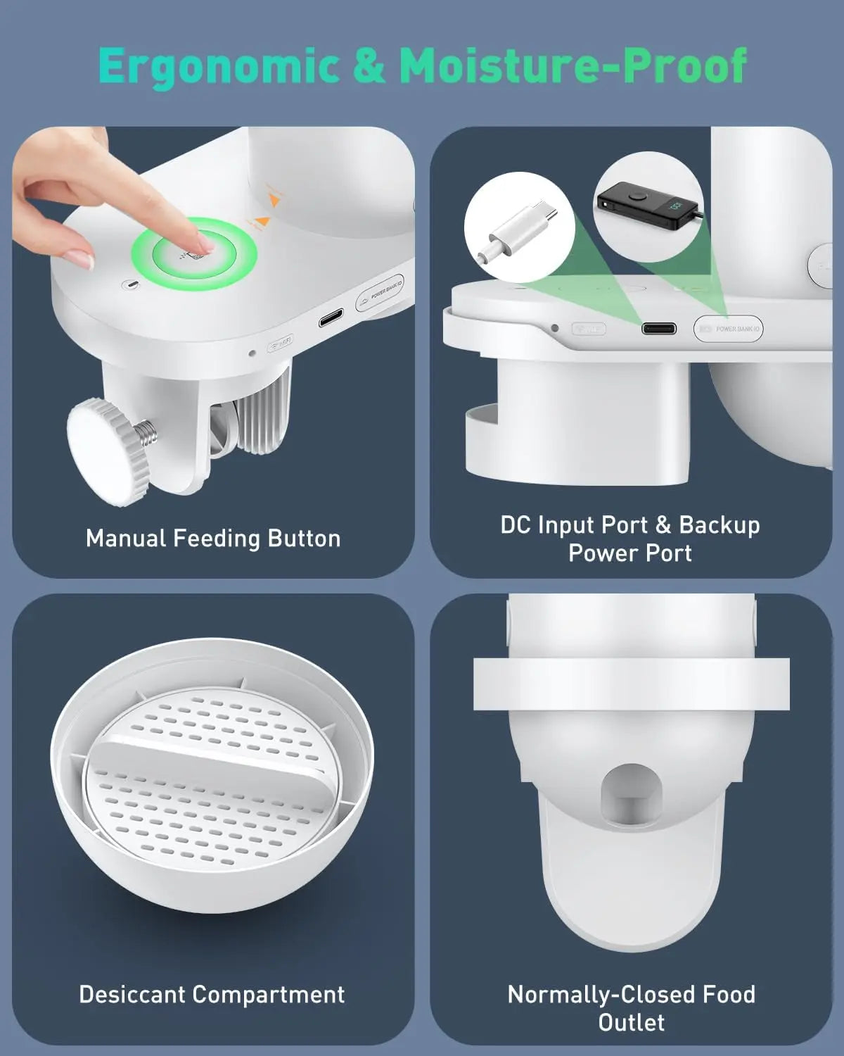 WiFi Automatic Fish Feeder with Camera – App Control, Moisture-Proof, 230ml