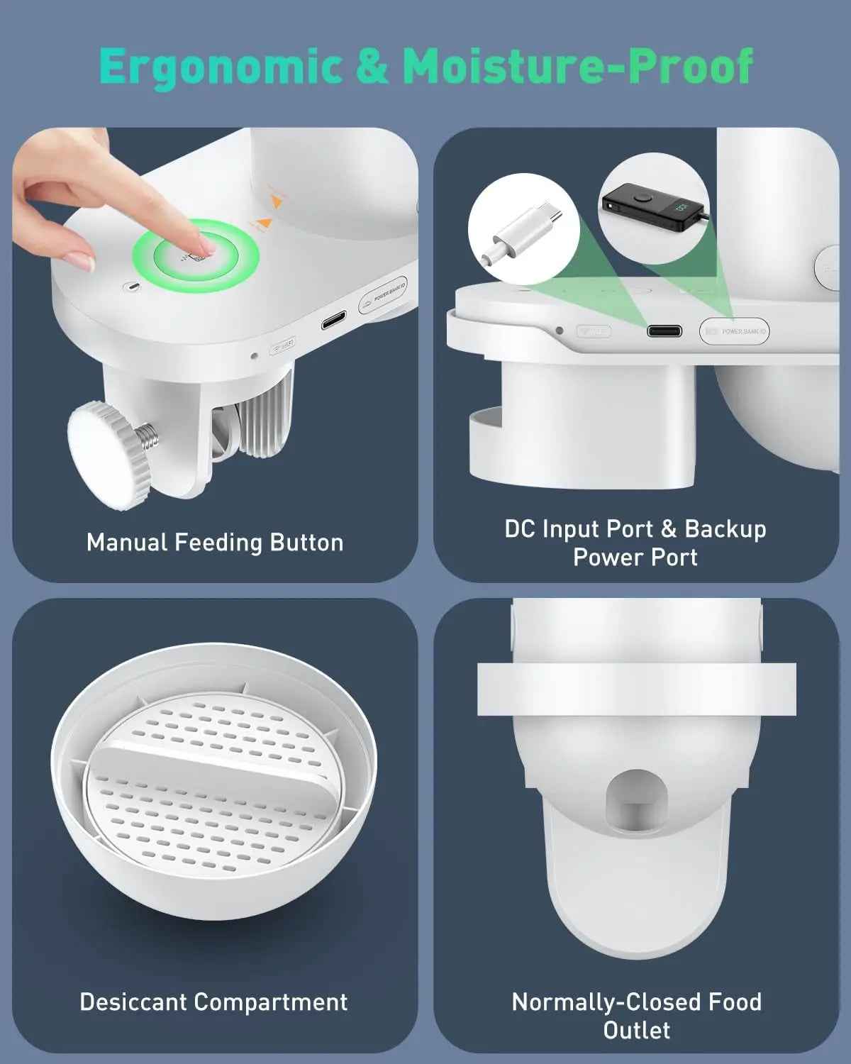 WiFi Automatic Fish Feeder with Camera – App Control, Moisture-Proof, 230ml
