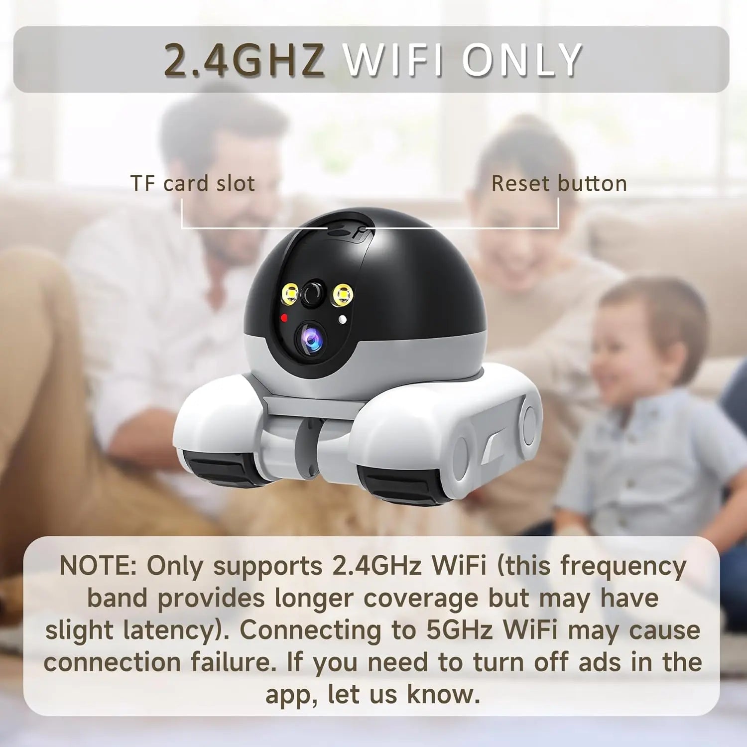 WiFi Robot Pet Camera – 1080P, 2-Way Talk, Night Vision & Motion Detection