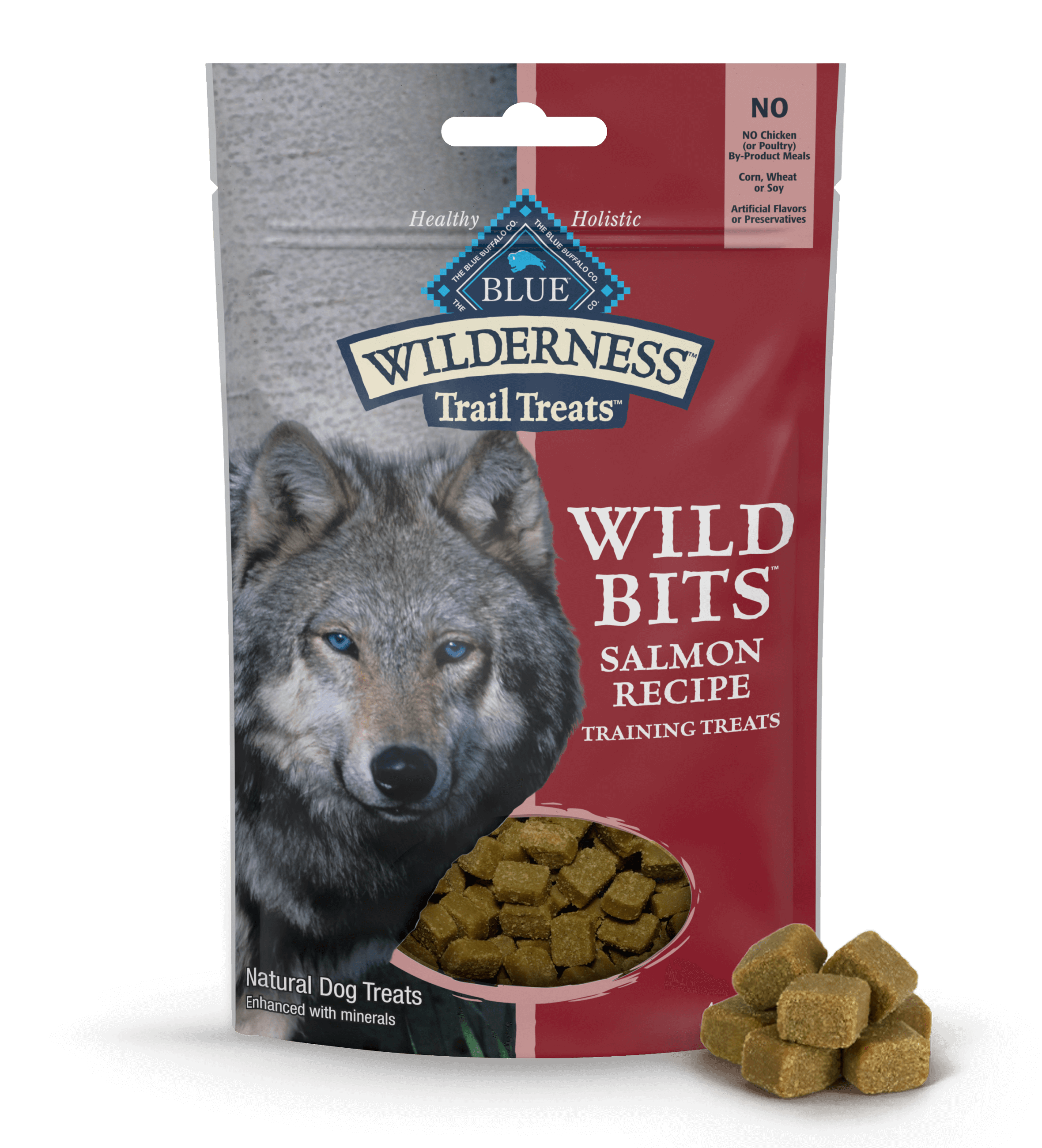 Blue Buffalo Blue Wildnerness Trail Treats High-Protein Soft-Moist Dog Treats Wild Bits Salmon Recipe (4oz)