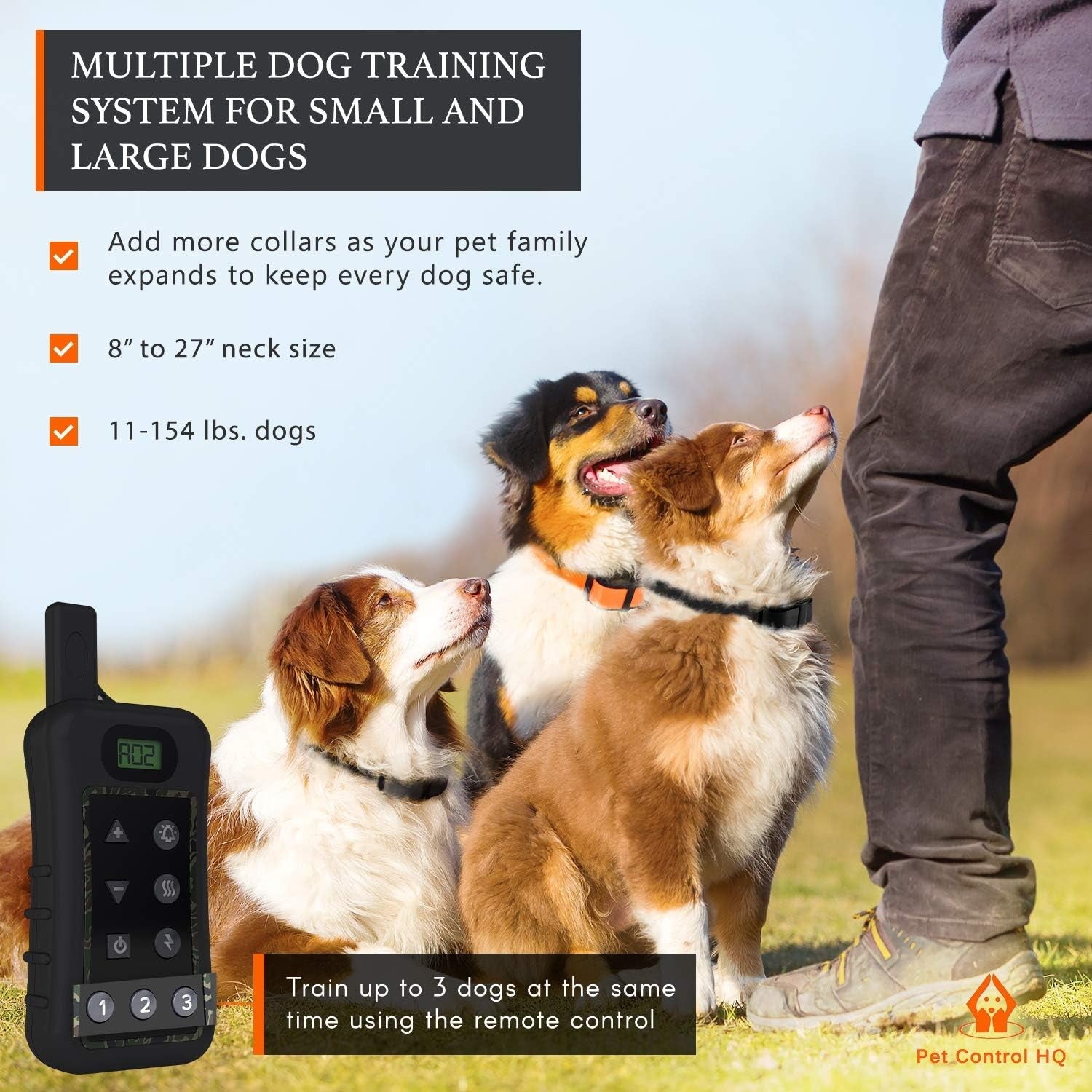 Wireless Dog Fence System Electric Collar Remote Underground 2 Dogs