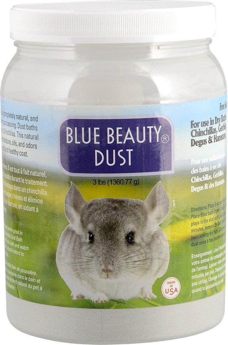 Lixit Chinchilla Dust Bath Blue Beauty Natural Grooming Powder 3lb USA