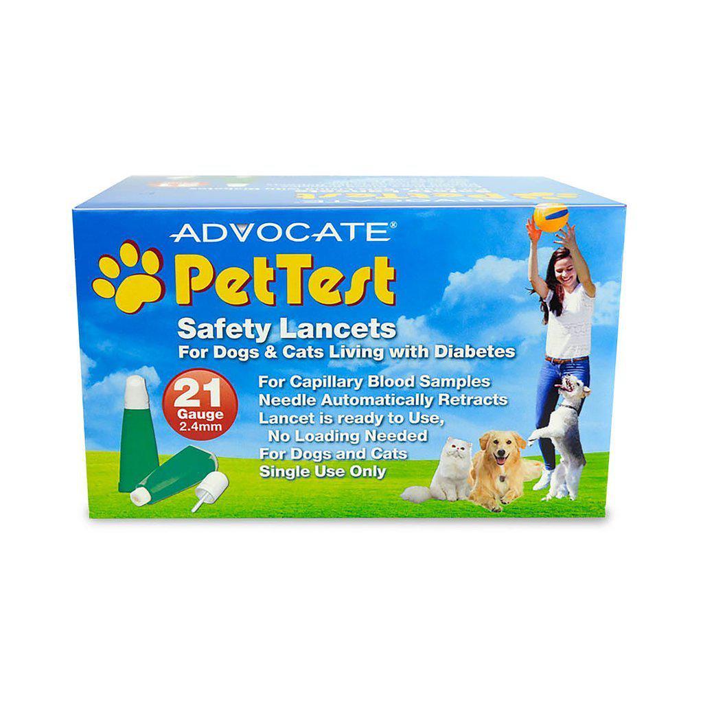 Advocate PetTest Safety Lancets 21 Gauge Box of 100