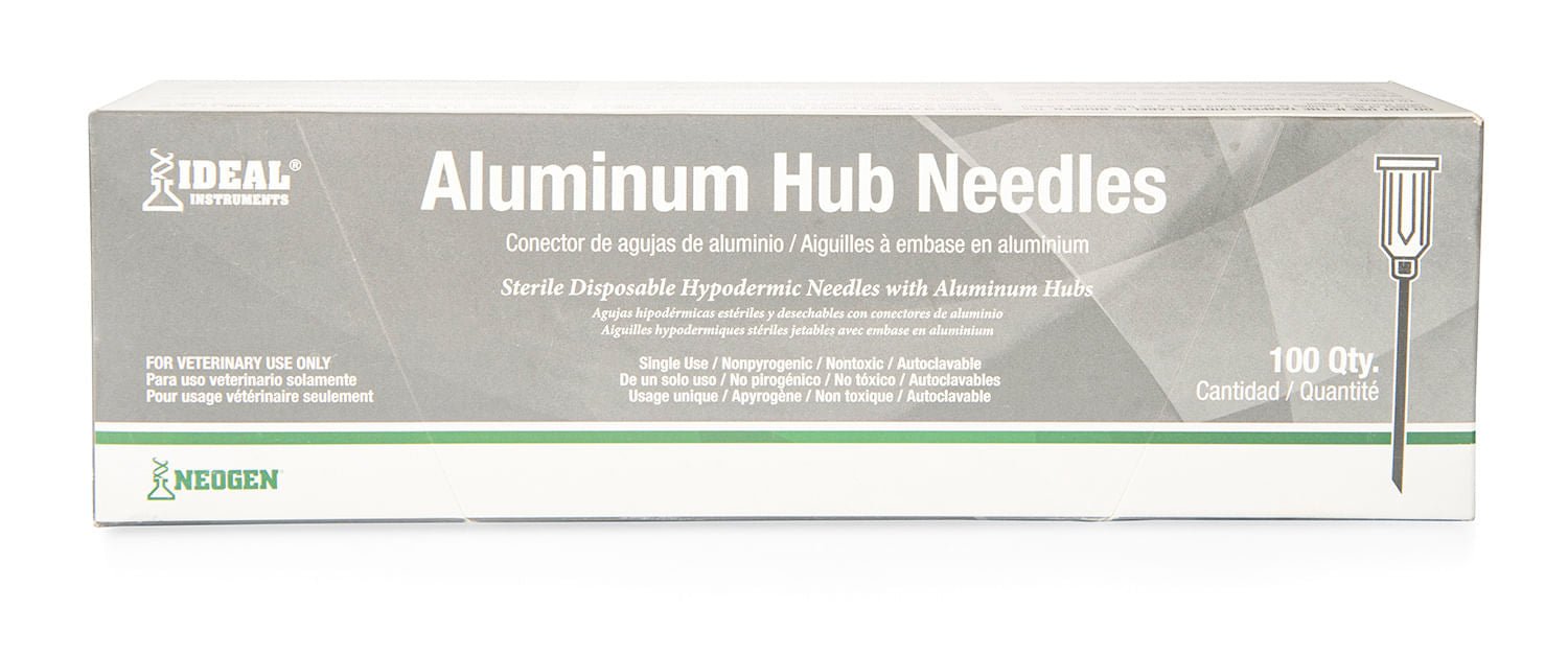 Jeffers Aluminum Hub Needles, Box of 100