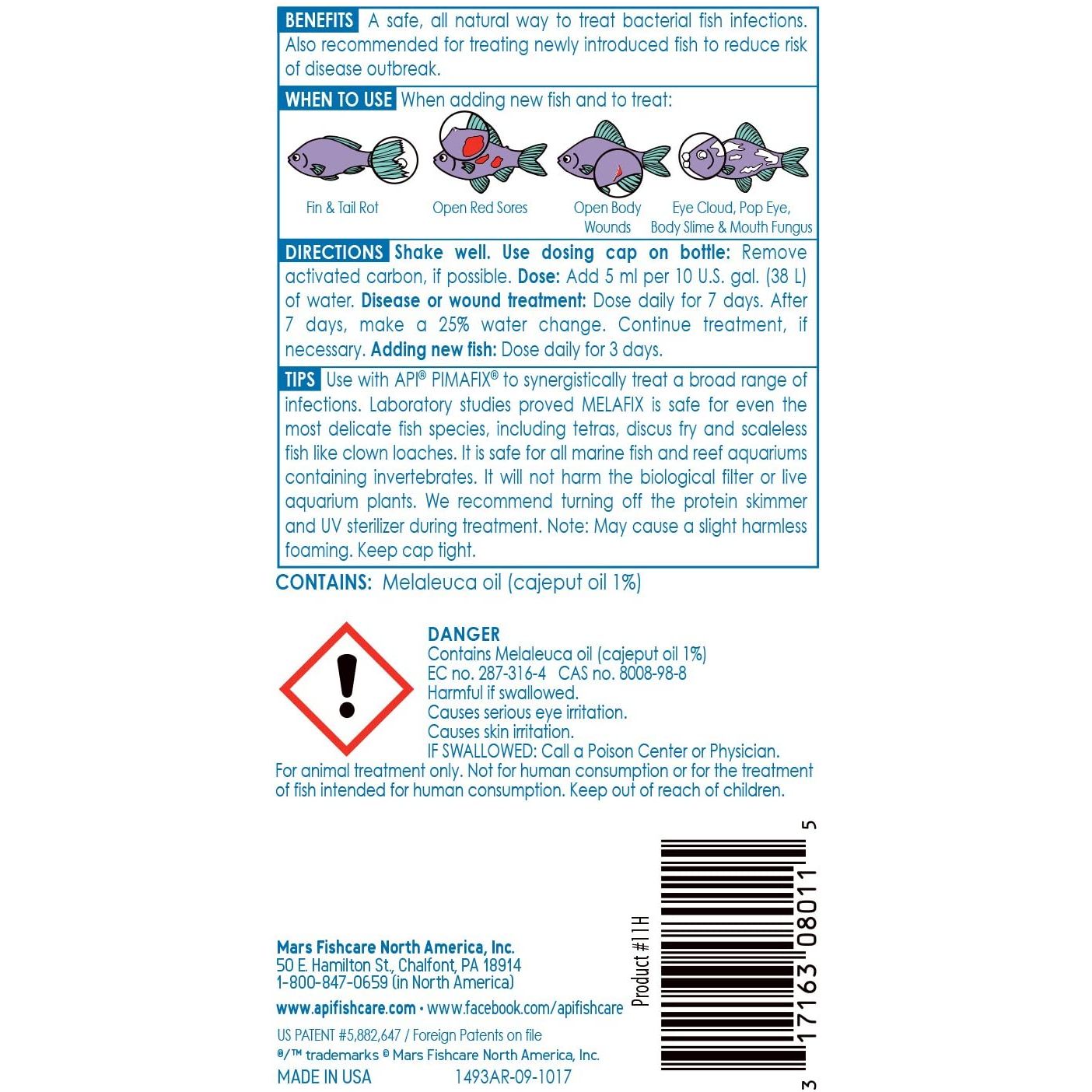 API Melafix Freshwater Fish Care Solution – 8 oz – Aquarium Water Care