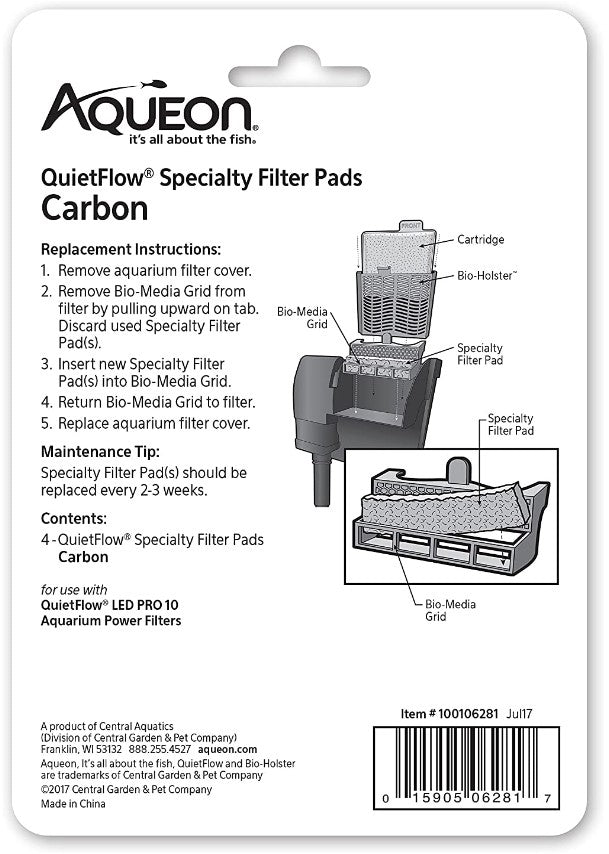 Aqueon Carbon For Quietflow Led Pro Power Filter 10