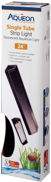 Aqueon Fluorescent Strip Light For Aquariums Black
