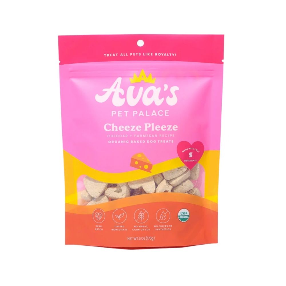 Ava's Pet Palace Cheeze Pleeze Organic Baked Dog Treats, 2-Pack