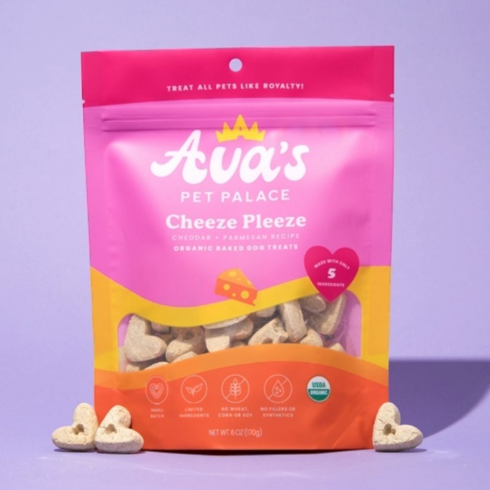 Ava's Pet Palace Cheeze Pleeze Organic Baked Dog Treats, 2-Pack