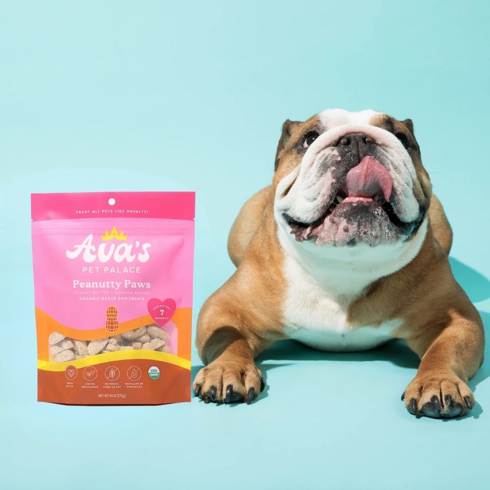 Ava's Pet Palace Peanutty Paws Organic Oven-Baked Dog Treats, 6 oz per Bag, 2-Pack