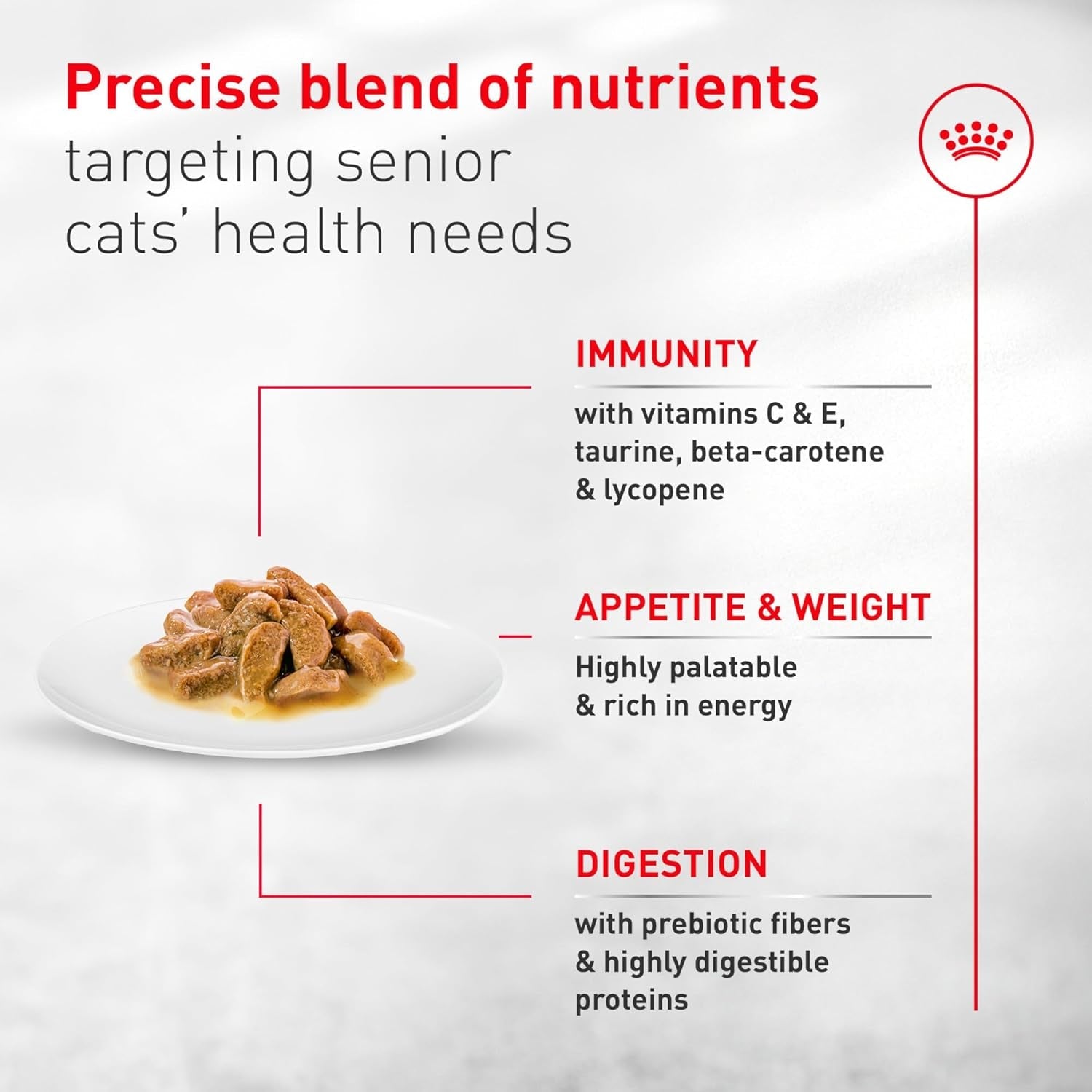Senior Cat Wet Food 11+ Royal Canin Aging Thin Slices Gravy 3oz 12 Pack