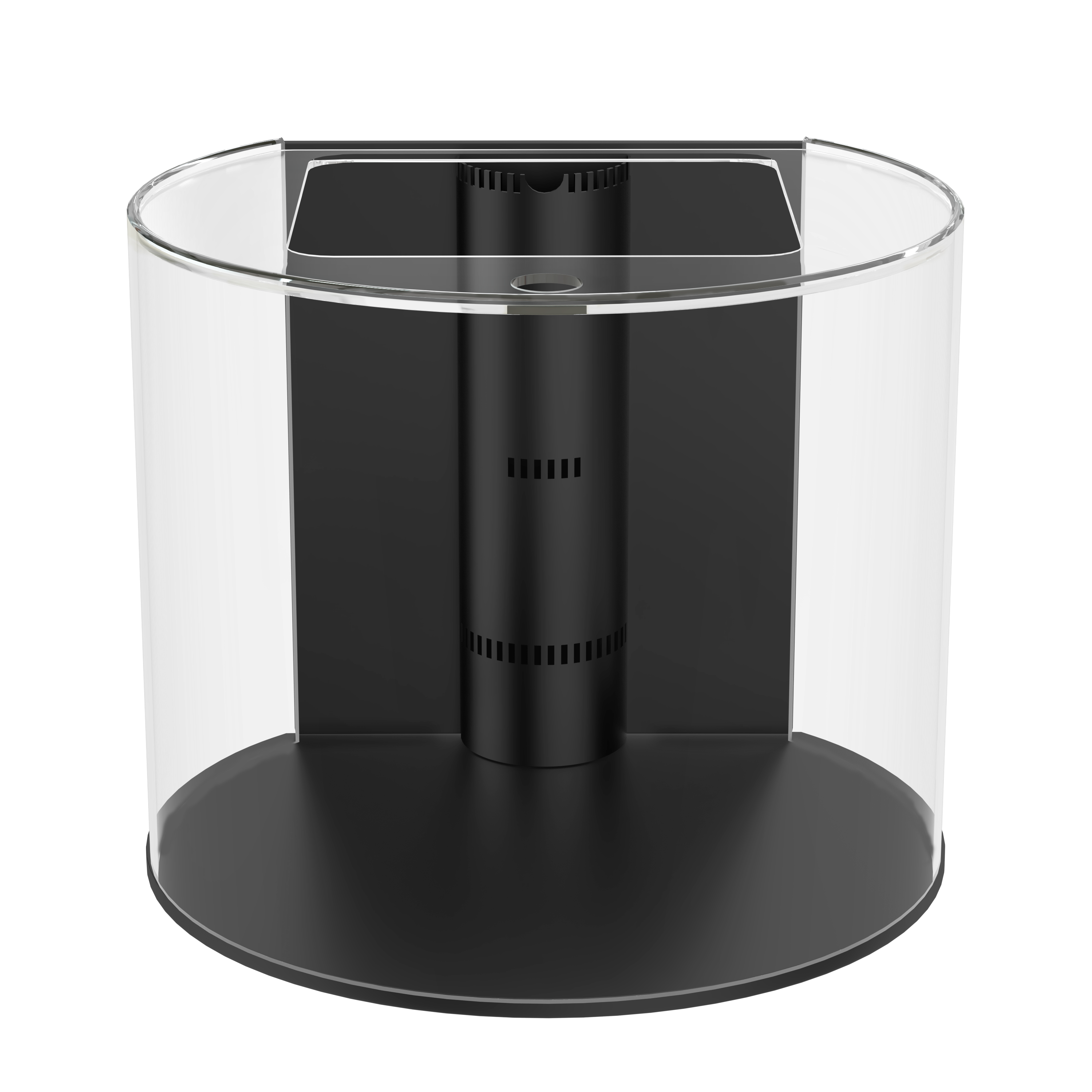 90 Gallon Glass 3/4 Cylinder Round Aquarium With Stand and Canopy in Golden Oak