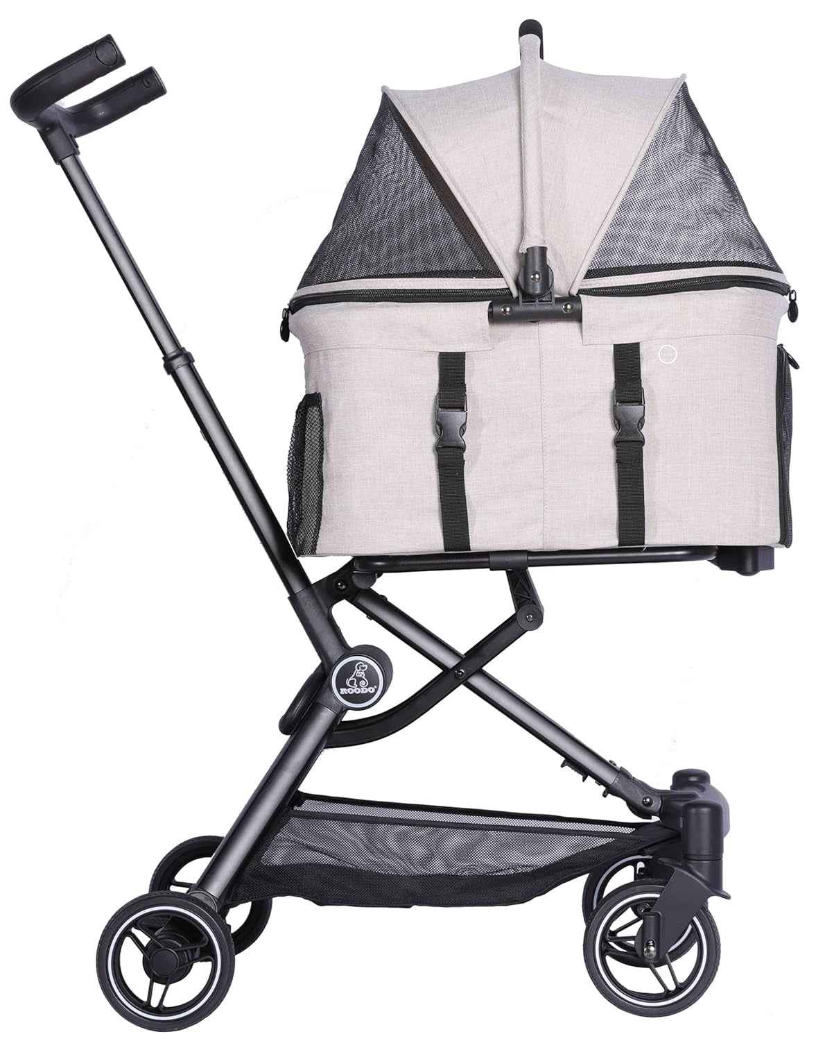 3 in 1 Pet Stroller Dog Cat Travel System Detachable Carrier Foldable 30lb