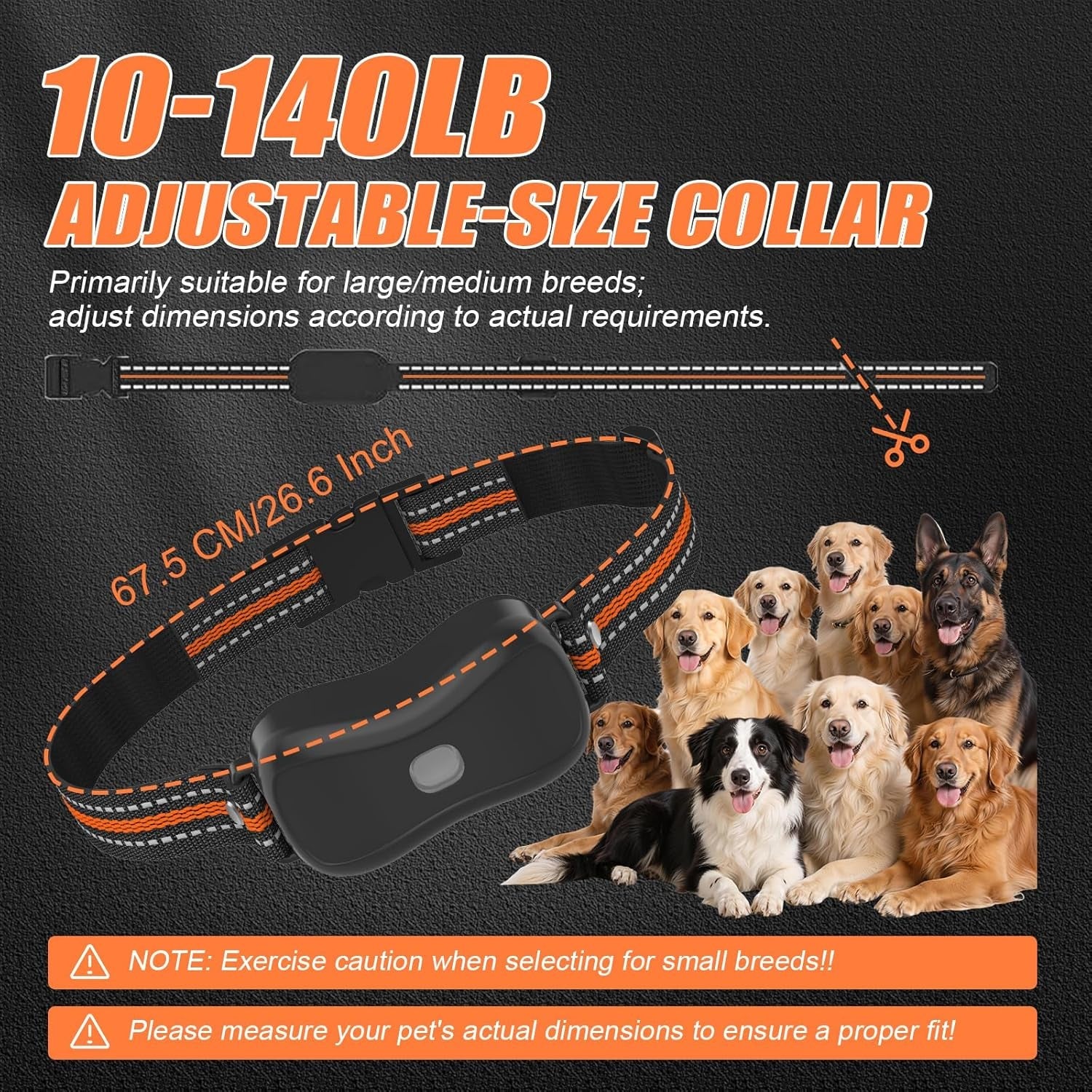 Dog Training Collar Remote 4500ft Waterproof Rechargeable Beep Vibration Shock