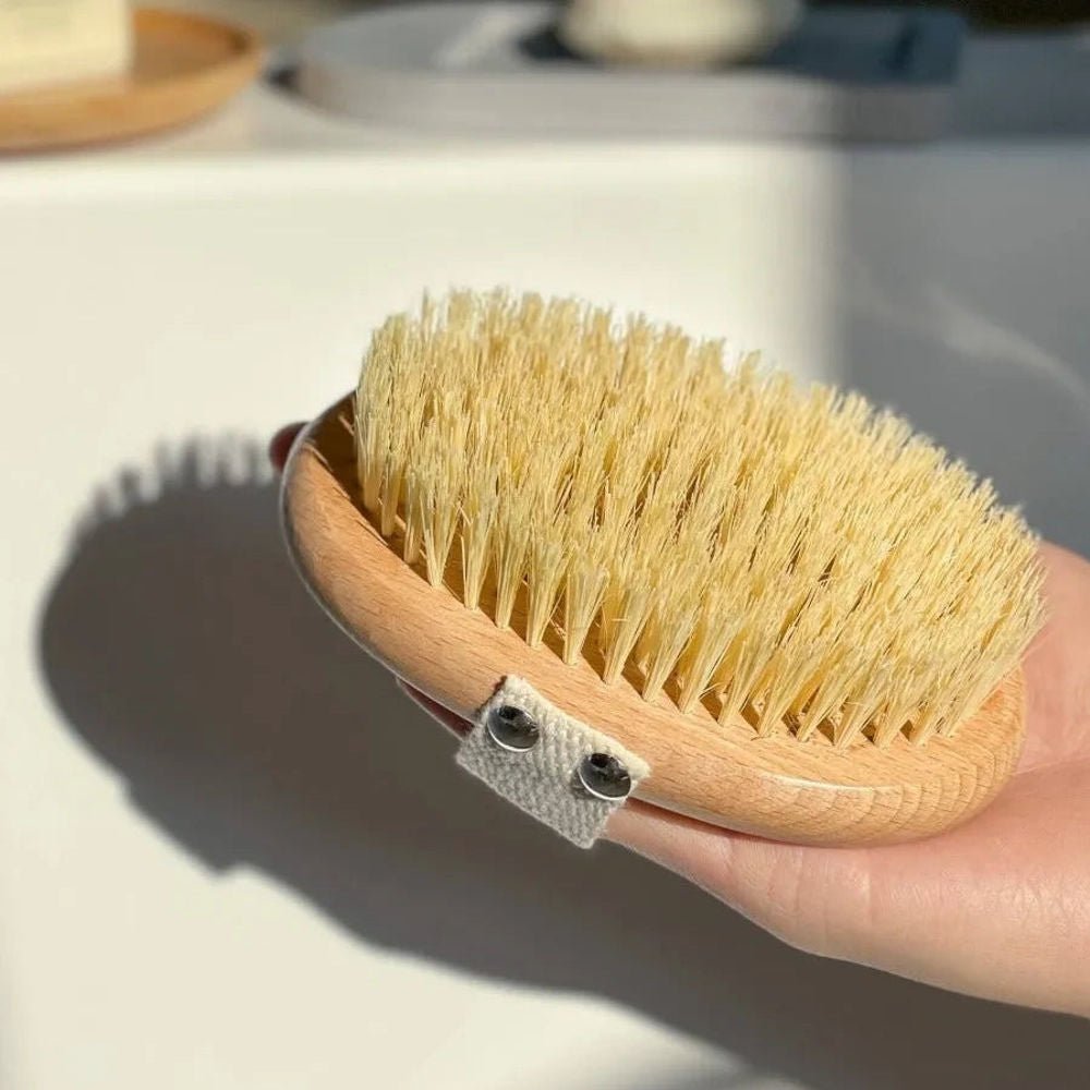 Tilley + Me Bamboo Dry Brush for Body – Exfoliate & Improve Circulation