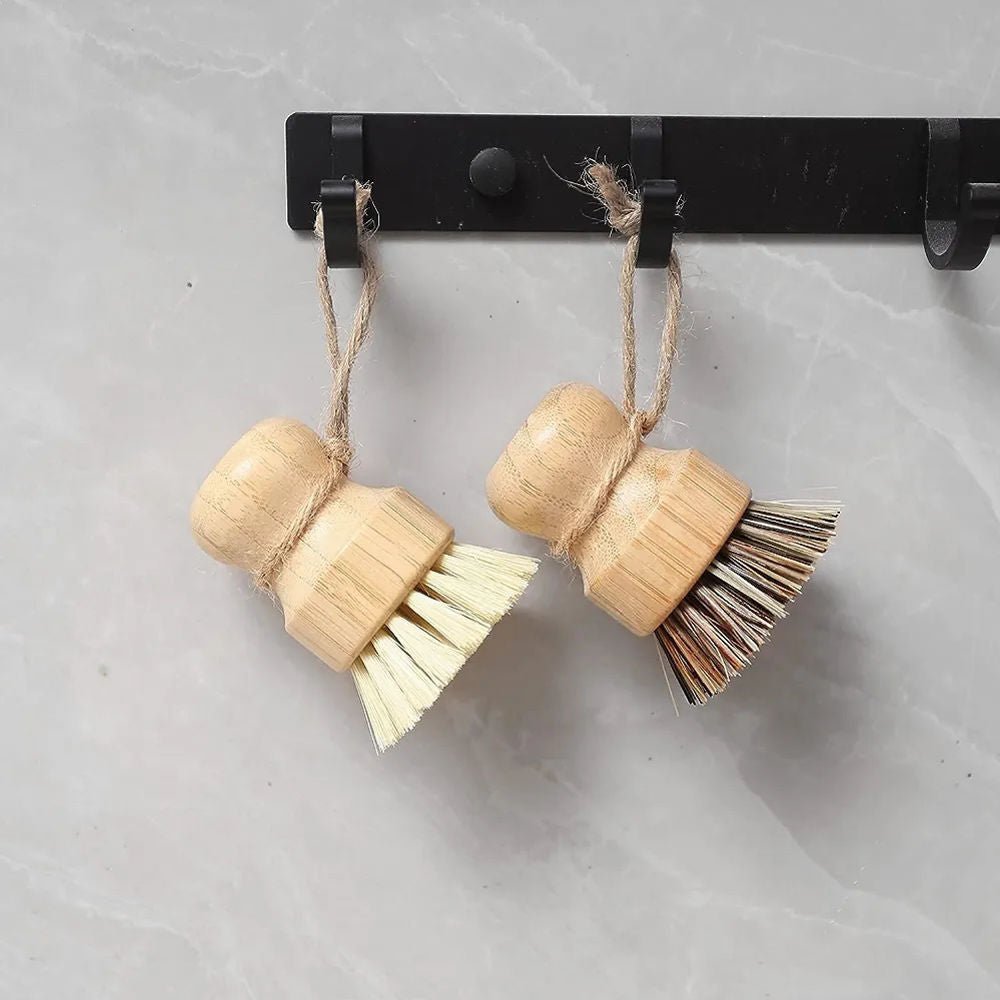 Tilley + Me Set of 2Sustainable Bamboo Pot Scrubber - Tough on Stains, Gentle on Earth