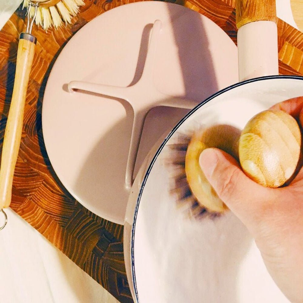 Tilley + Me Set of 2Sustainable Bamboo Pot Scrubber - Tough on Stains, Gentle on Earth