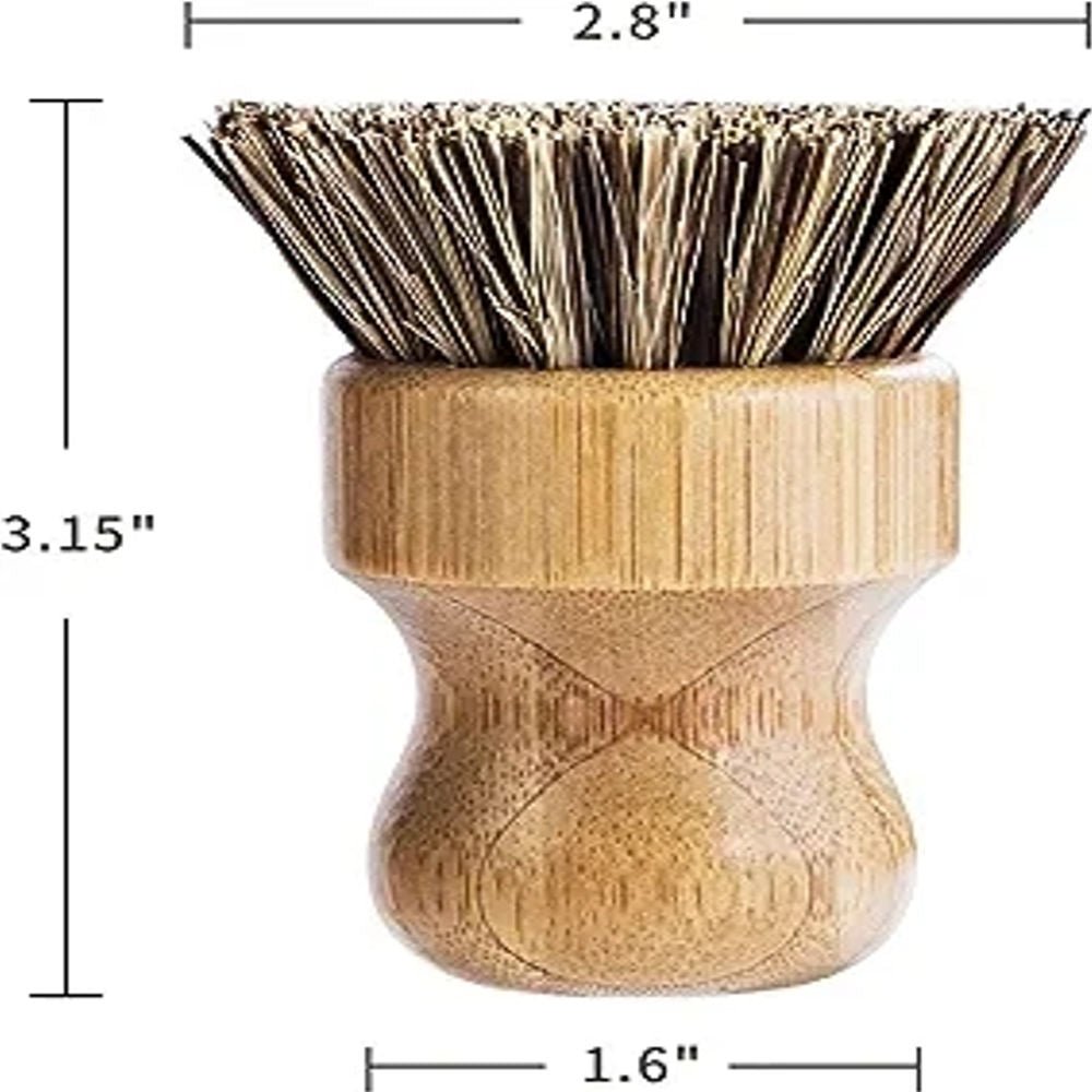 Tilley + Me Set of 2Sustainable Bamboo Pot Scrubber - Tough on Stains, Gentle on Earth