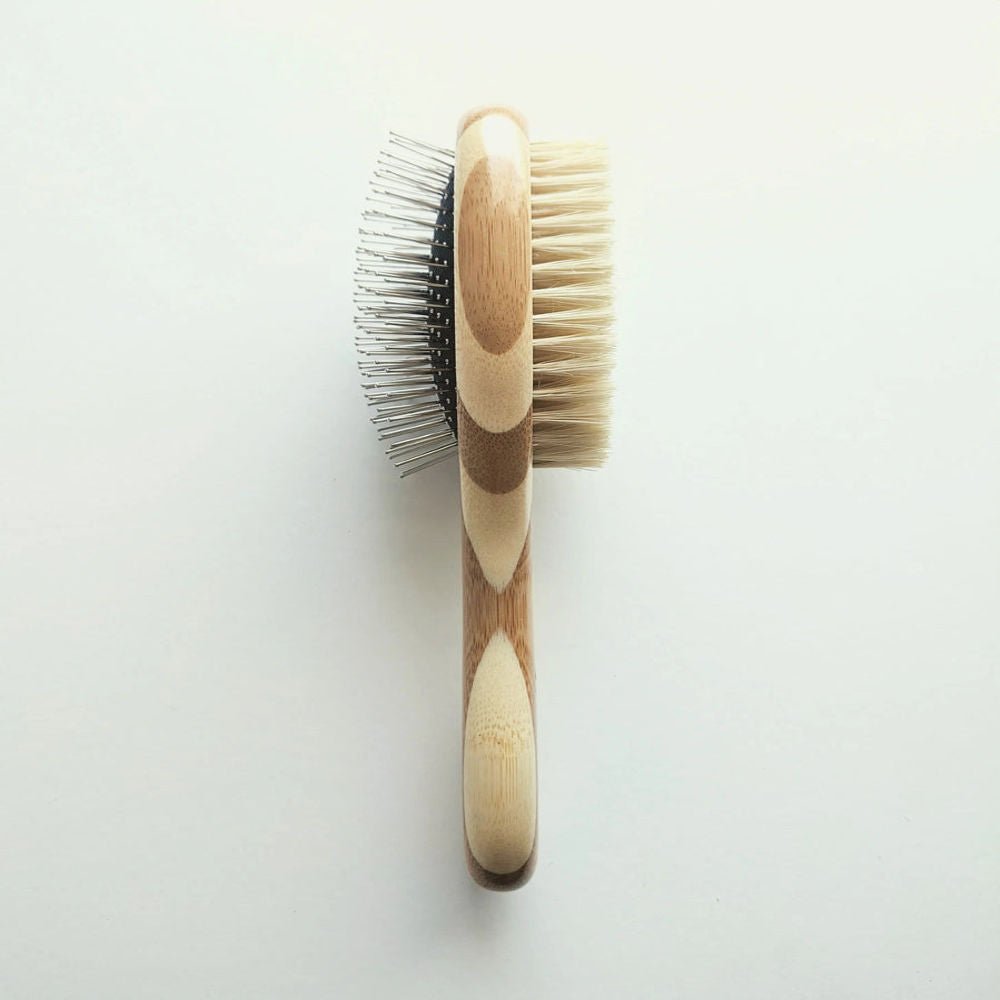 Tilley + Me Two-Sided Pet Brush – Bristle & Wire for Shedding & Detangling