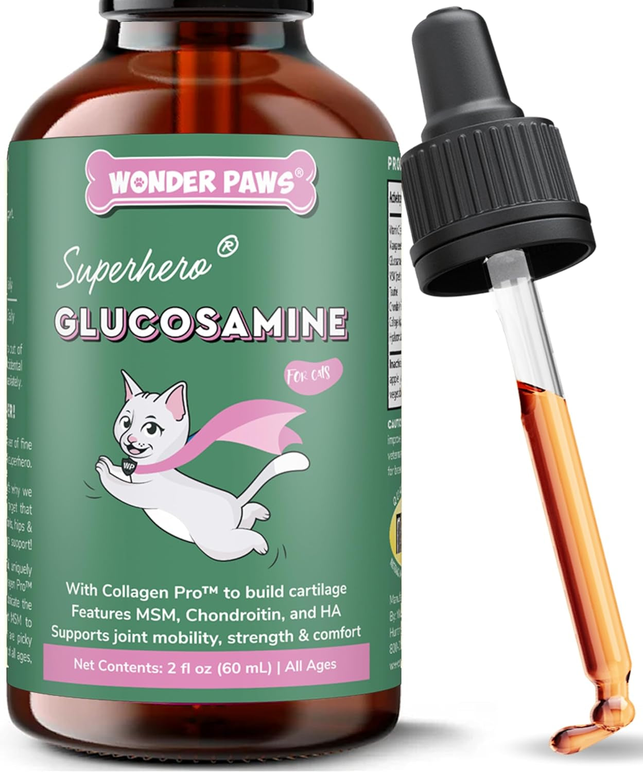 Cat Glucosamine Liquid Joint Supplement Mobility Flexibility Taurine 2oz