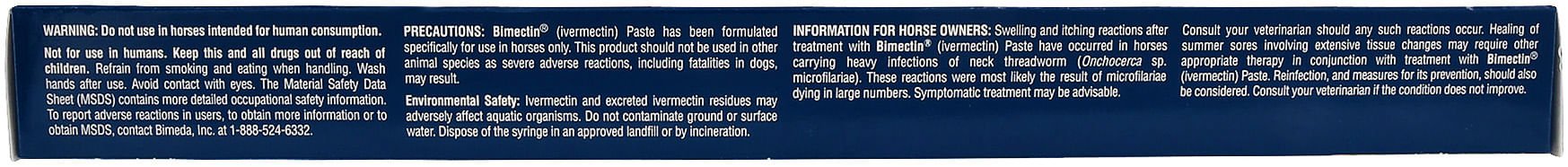 Bimectin Paste Horse Dewormer, 1-Dose