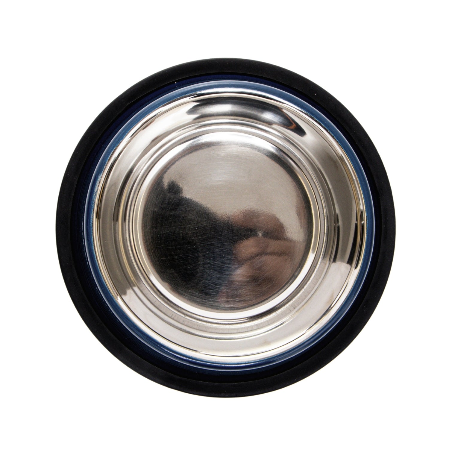 Country Living Ribbed Stainless Steel Pet Bowls – Poseidon Blue | Set of 2 | Non-Slip Base
