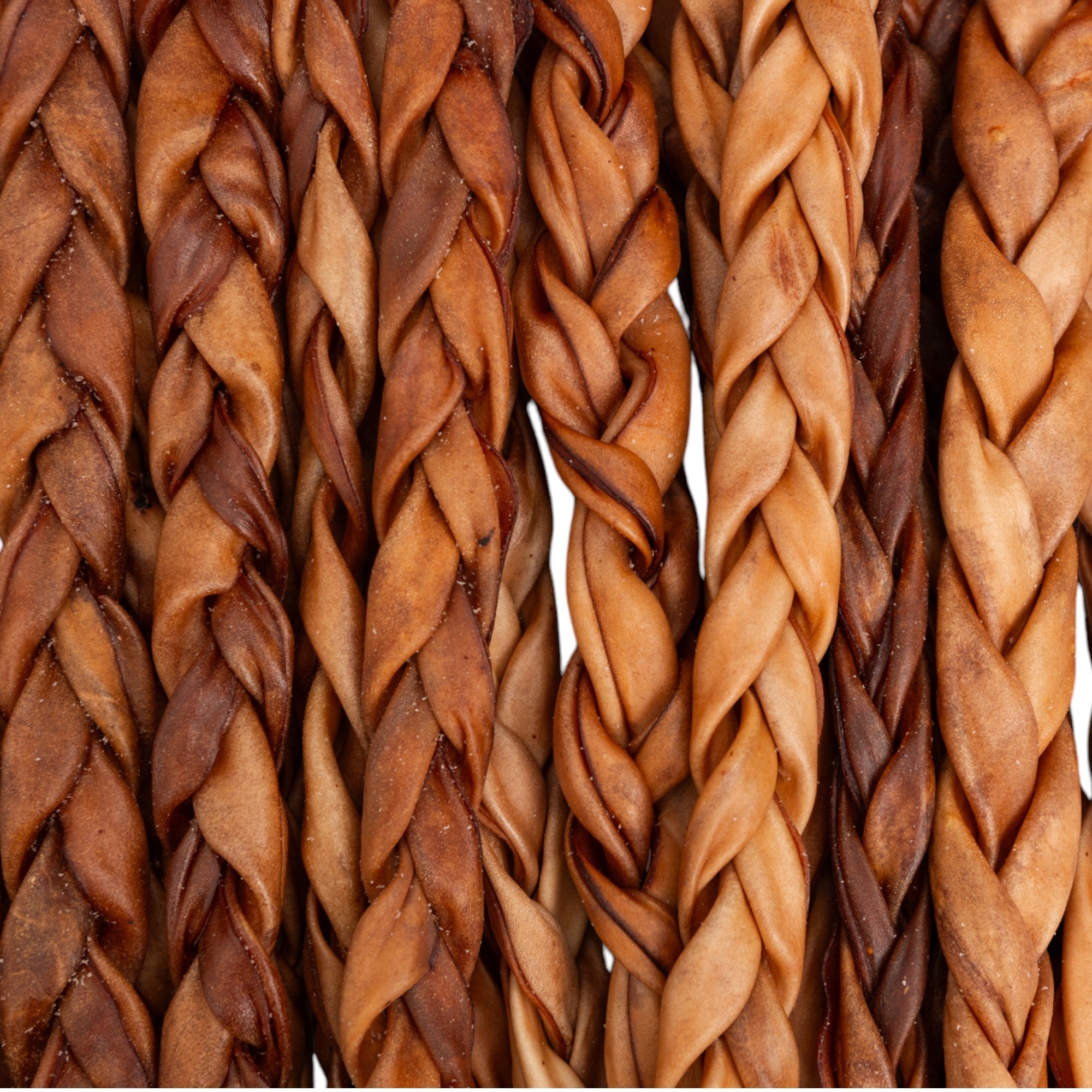 12" Braided Beef Collagen Sticks for Dogs, 25-Pack