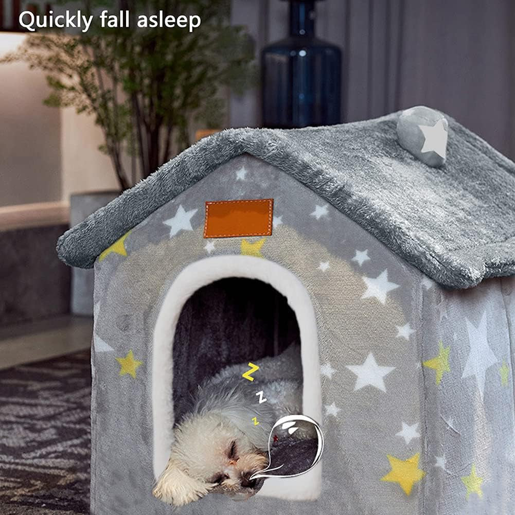 Indoor Dog House Bed Memory Foam Foldable Washable Small Medium Large