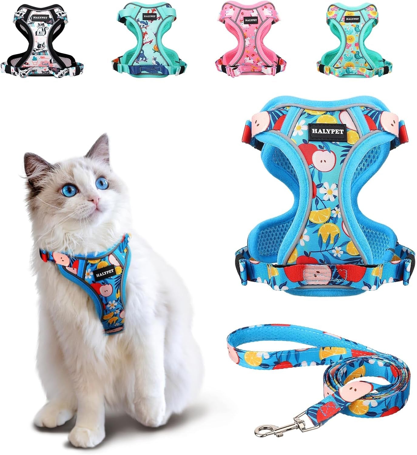 Cat Harness and Leash Set Escape Proof Reflective Adjustable Vest