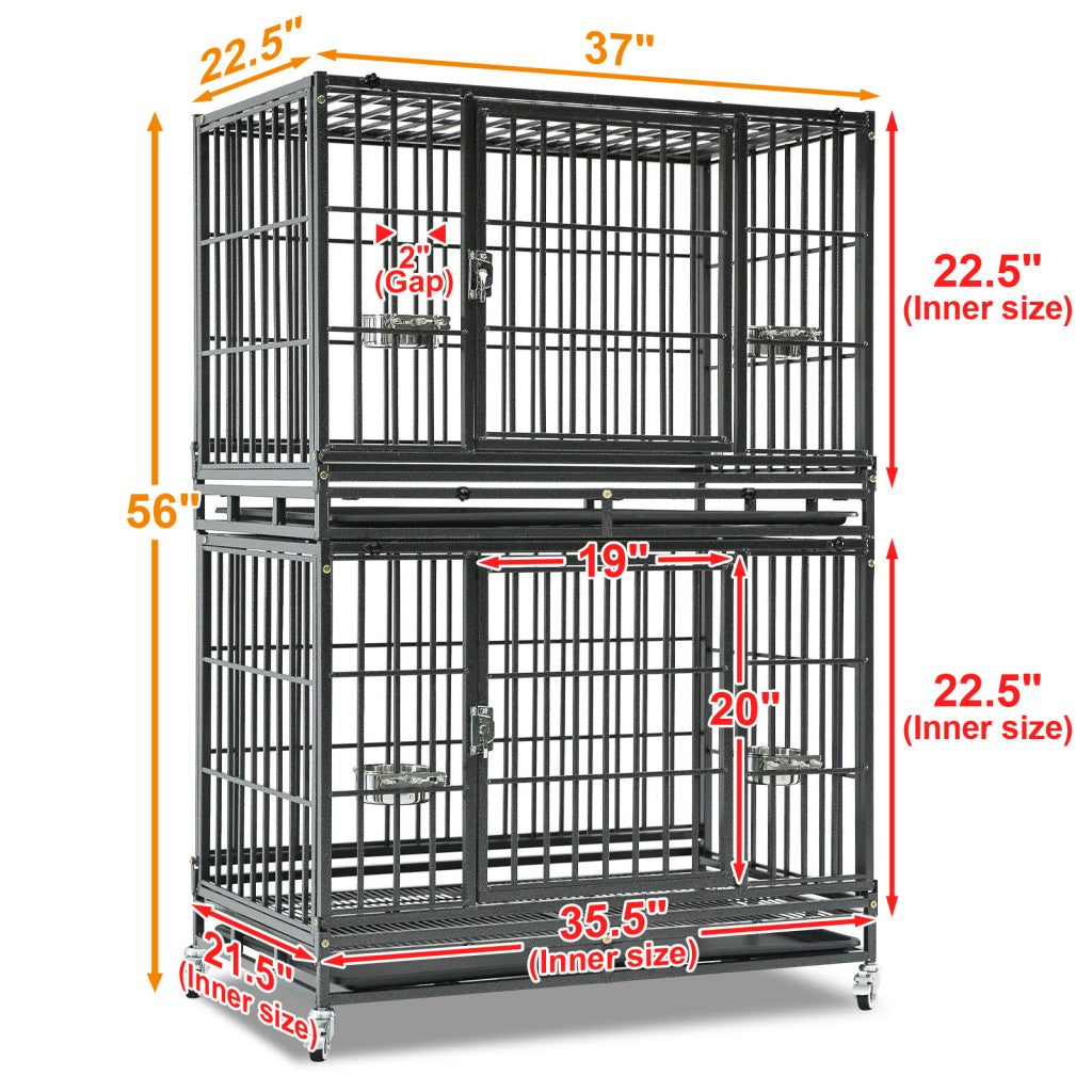 37 Stackable Heavy Duty Dog Crate 371D07