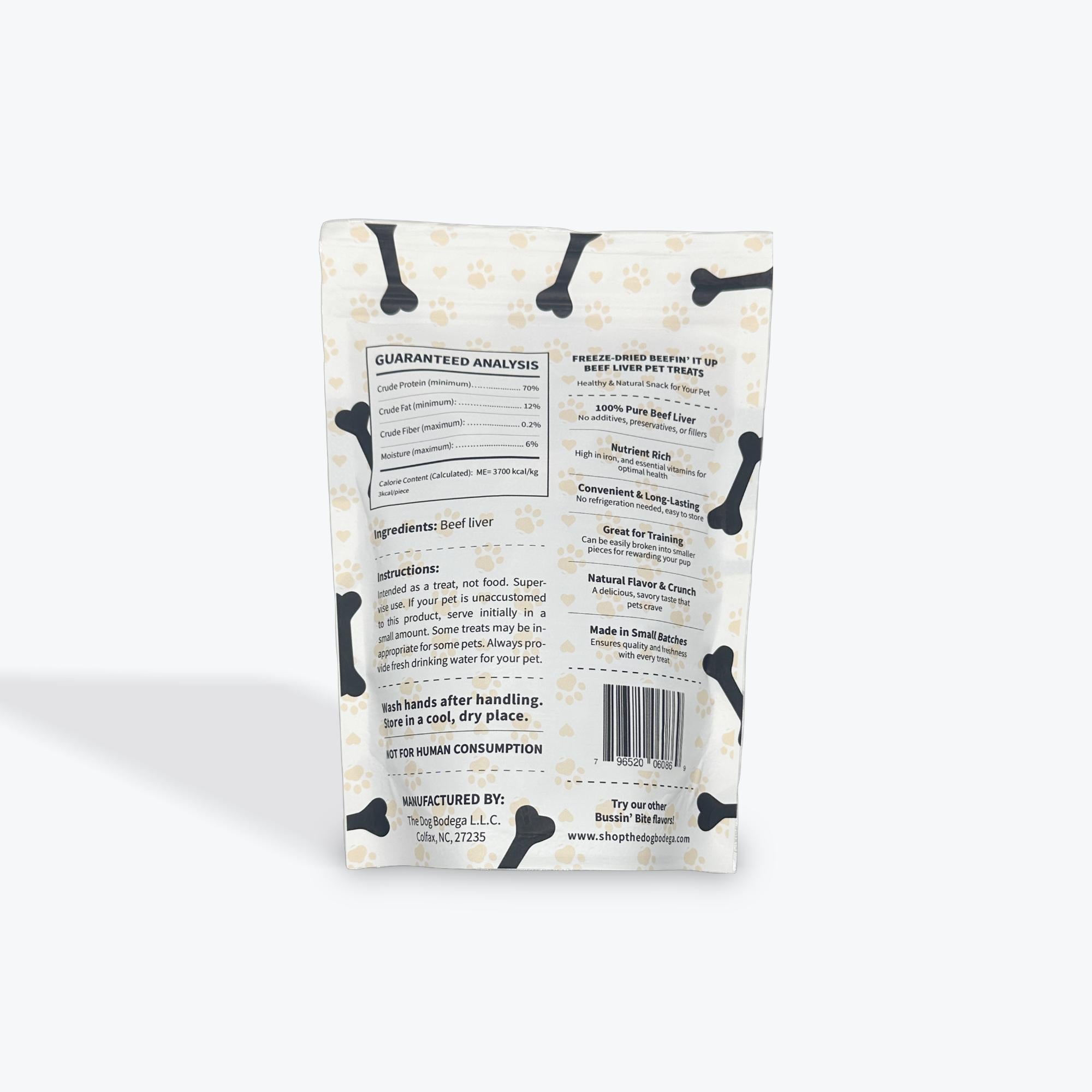 Single Ingredient, High Value Freeze-Dried Training Treats for Dogs & Cats - Beef Liver