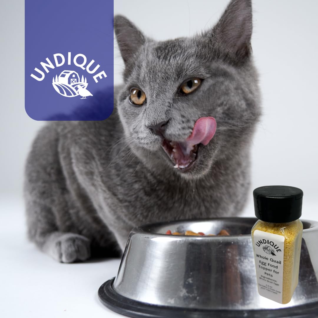 Quailicious Boost - Made in USA High-Protein Quail Egg Cat Food Topper, Freeze-Dried for Cat Digestive Health - Nutrient-Rich, Grain-Free Digestive Support for Cats, Ideal for Picky Eaters