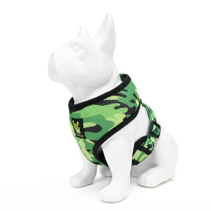 EcoBark Camo Dog Harness - Over-the-Head Dog Vest Halter for Small to Medium Dogs and Puppies