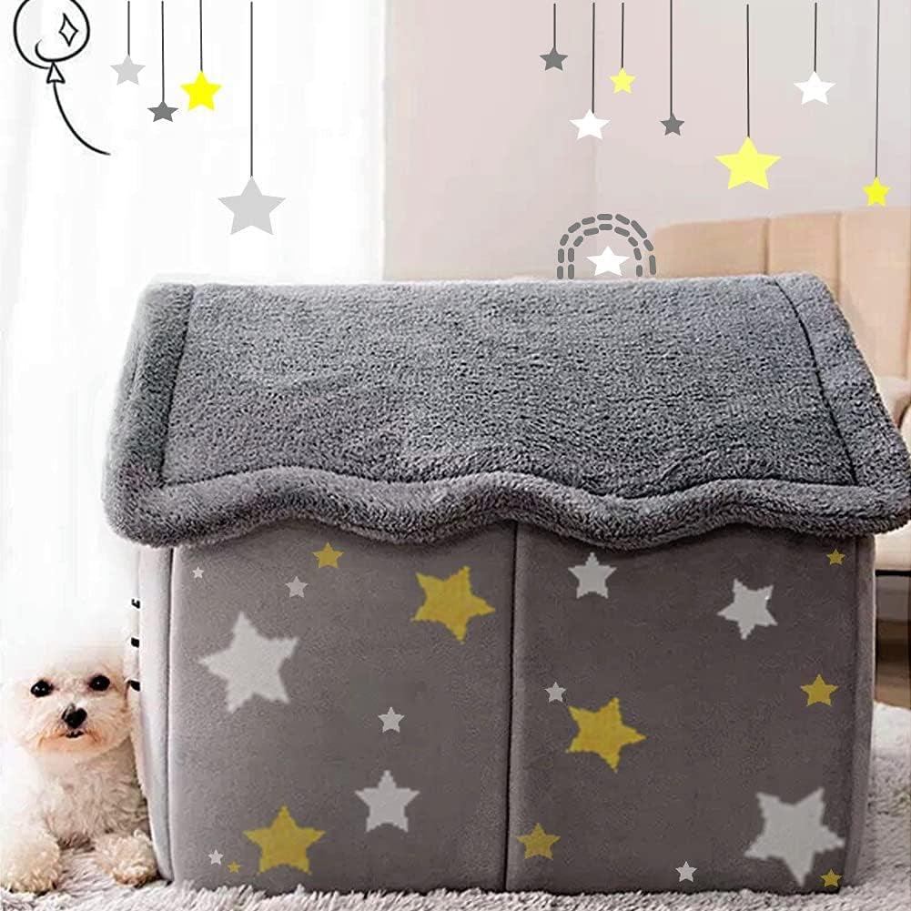 Indoor Dog House Bed Memory Foam Foldable Washable Small Medium Large