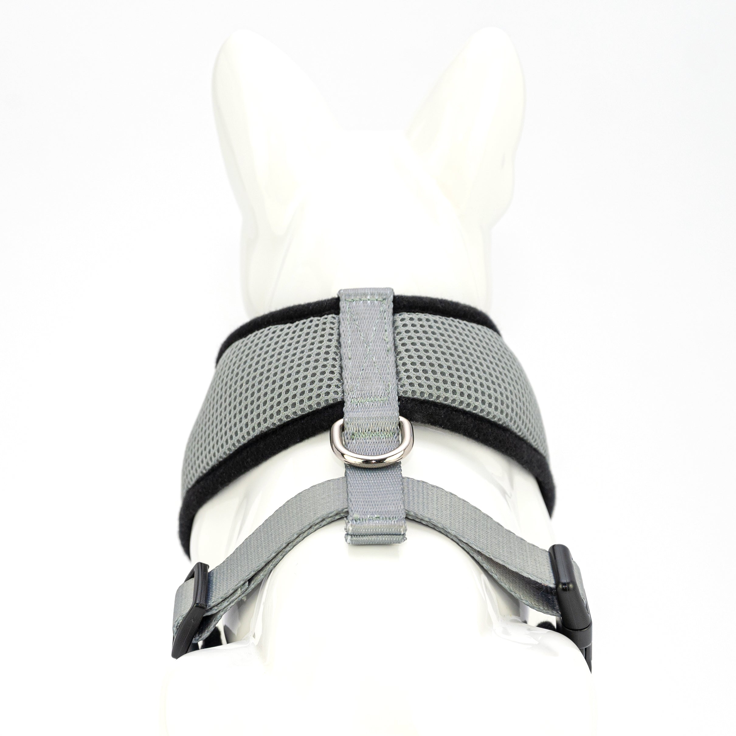 EcoBark Gray Dog Harness - Over-the-Head Dog Soft Mesh Vest Halter for Small to Medium Dogs and Puppies