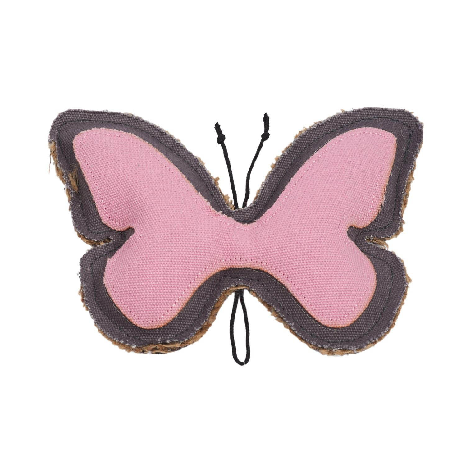 Butterfly-Shaped Canvas & Jute Dog Chew Toy