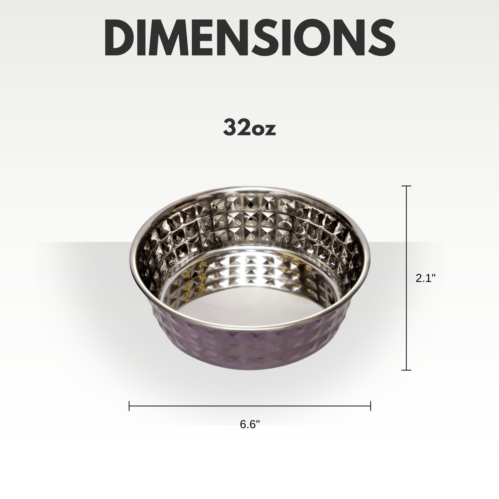 Country Living Set of 2 Hammered Stainless Steel Dog Bowls  Lavender
