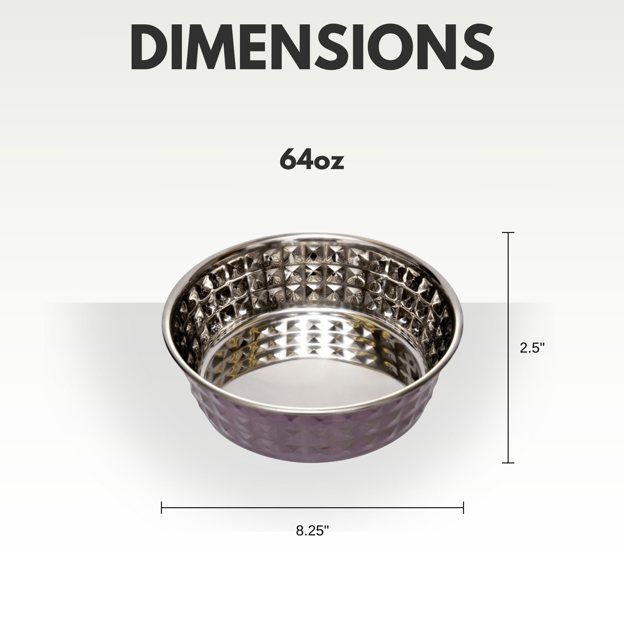 Country Living Set of 2 Hammered Stainless Steel Dog Bowls  Lavender