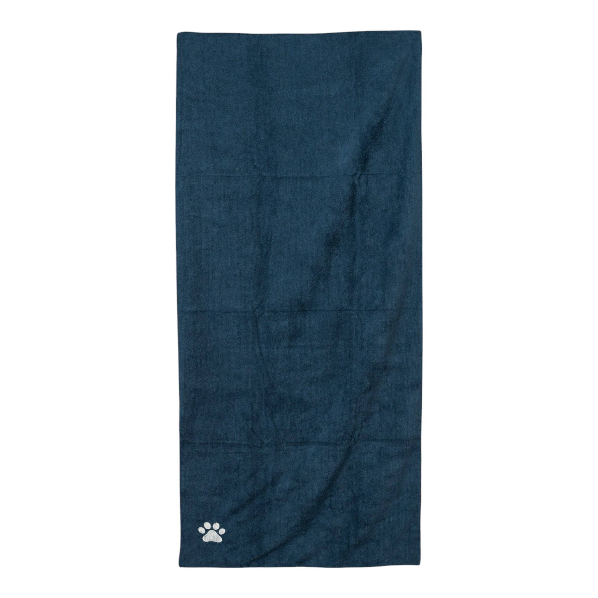 Country Living Large Marine Blue Microfiber Dog Bath Towel, 48 × 22 in