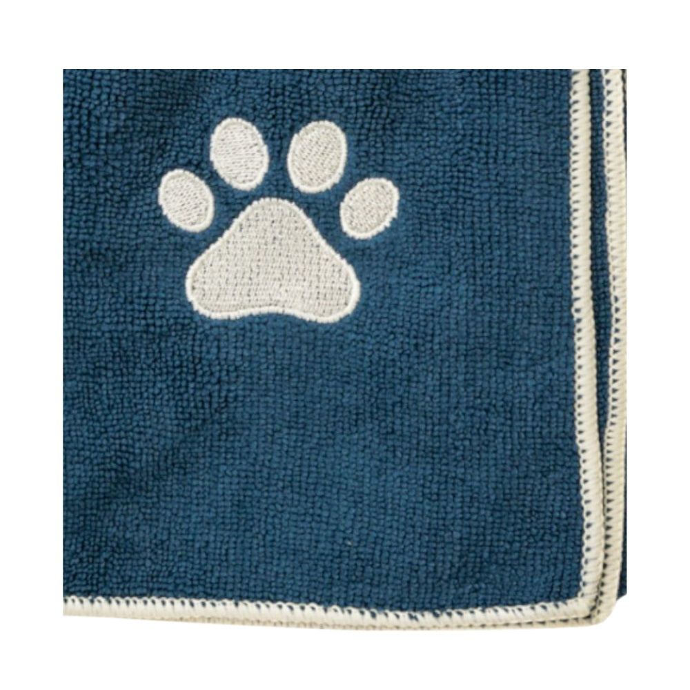 Country Living Large Marine Blue Microfiber Dog Bath Towel, 48 × 22 in